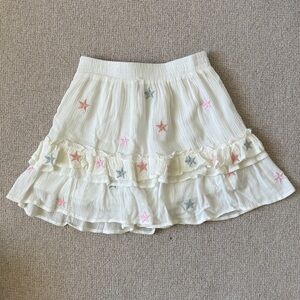 STORIA white star skirt size small